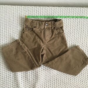 TOMMY HILFIGER CORDUROY TAN PANTS SIZE 2T WITH ADJUSTABLE WAIST